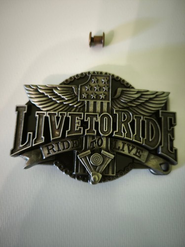 Biker belt buckle skull - belt,