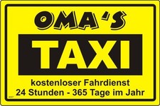 Oma's TAXI Spruch Fun Sticker