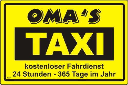 Oma taxi spruch fun sticker - taxi,