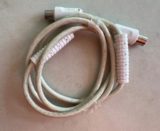 1,1 m TV Antennenkabel Koaxialkabel Weiß mit Mantelstromfilter