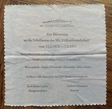 DDR Souvenir Tuch Schiffsreise