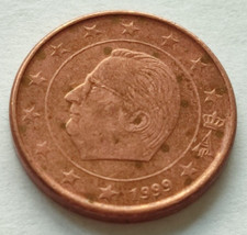 1 Euro Cent Münze Belgien_Albert II. (König von Belgien) 1999
