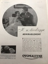 ALTE PRESSEWERBUNG SCHOKOLADE OVOMALTINE JIF WATERMAN FÜLLER 1933