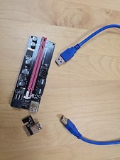 PCI-E Pcie Riser 60cm Adapter Kabel Anschluss Grafikkarte Mining Rig ETH Bitcoin