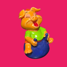 Ferrero Ü-Eier Einzelfigur ohne BPZ - Reihe "Pinky Piggys" -2000- Larry Lachsack