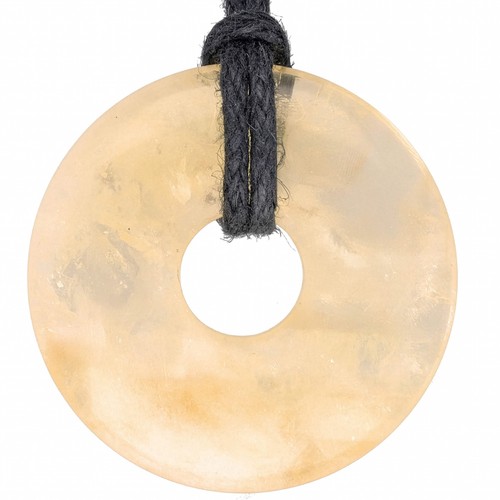 Citrin donut anhänger - citrin, mm