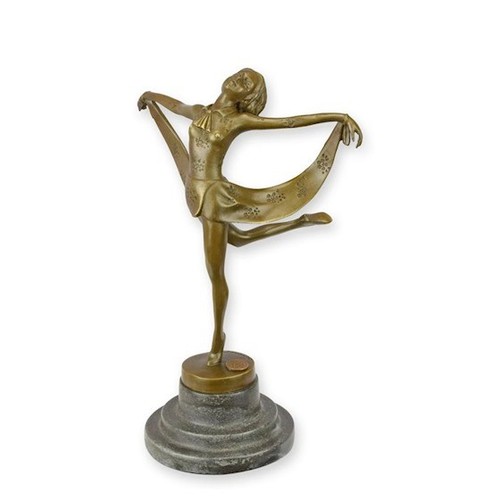 Bronzefigur tänzerin jung - bronzefigur,