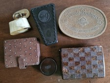 Konvolut alter Schachteln * Golf * Bakelit * Straußenleder * VEB * Horn * Zeiss