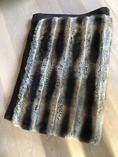 Decke / Überwurf Fake Fur Chinchilla Webpelz 140 x 190 cm