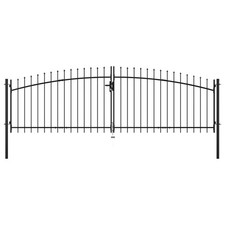 Zauntor Doppelflügel Speerspitze Stahl Gartentor Hoftor Gartentür mehrere Auswah