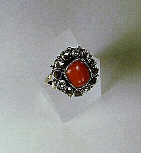 Ring koralle rosendiamanten - ring,