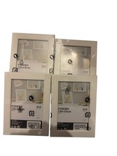4x NEU IKEA FISKBO Bilderrahmen Fotorahmen Bilder Foto Rahmen 10x15 cm weiß +++