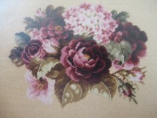 Stickvorlage "Hortensien und Rosen" Kreuzstich / Gobelinstickerei