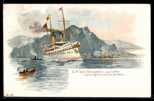 Lithographie yacht - s.m.,