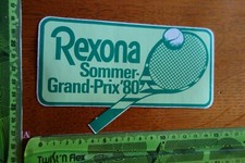 Alter Aufkleber Sport Kleidung Zubehör Tennis GRAND PRIX 1980 REXONA
