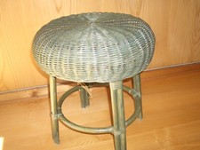 Hocker-Rattan  Farbe türkis sehr stabil Neu H 45 Lagerware als gebraucht eingest