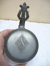 3136.        Alter Bierkrug  Glas Bierkrug Deko Glaskrug mit Deckel 0,5 L