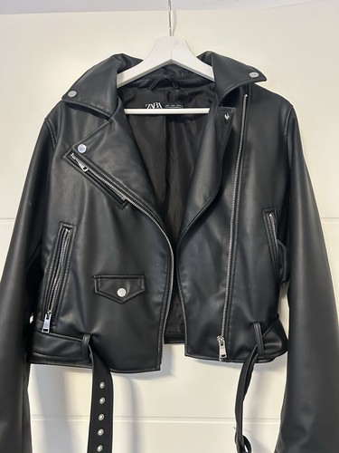 Zara damen bikerjacke leder - zara,
