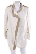 ZARA WOMAN Coat Patchwork Style Linen S white