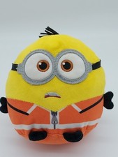 Plüsch Minion ca 17 cm Brille Orange Latzhose Klettverschluss Rücken