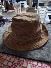 Polo Ralph Lauren brauner Samt-Cord-Fischerhut-Hut-Cap NEU (Anhängsel abgemacht)