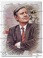Helmut Schmidt--1874- -Druck auf Postkarte ohne Autogramm