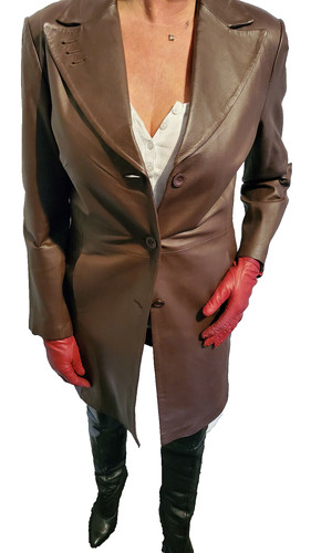 Leder mantel jacke 38 40 - gr., s