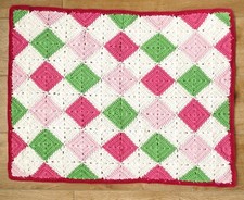 SILLY U Patchwork Häkel Kinderdecke Baby Plaid Baumwolle sehr gut bunt Schweden
