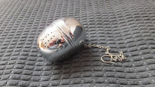 Teeei Tee-Ei oval Tee Metall mit Kette Teefilter Gewürzkugel