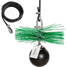 Schornsteinbesen Set Kunstsoff Kaminbesen Schornsteinfeger Edelstahl Kamin PNN