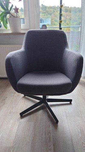 Drehsessel grau stoff von - grau,