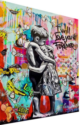 Pop art love leinwand bilder - love,
