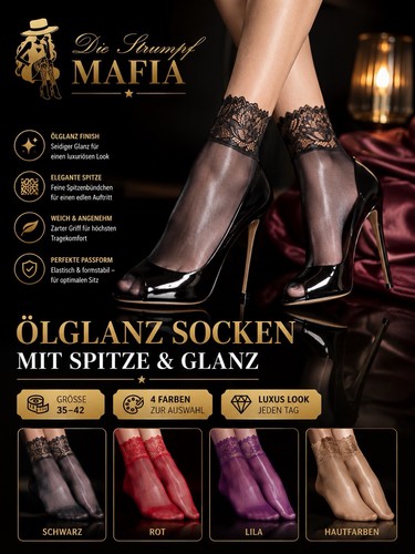 ölglanz nylonsöckchen spitze - nylonsöckchen,