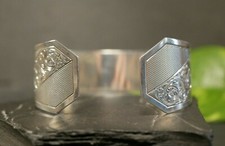 925 Silber Armreif Designer MM Martin Mayer Mainz Ziseliert Jugendstil Art Deco