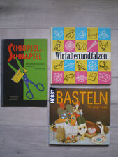 3 DDR Bastelbücher - Falten Falzen Schnippeln Buntpapier Schmuck Figuren
