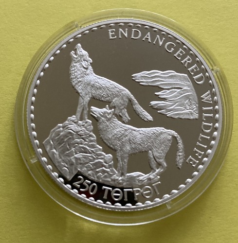 Mongolei 250 tugrik wölfe - 250,
