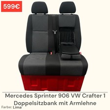 Mercedes Sprinter 906 VW Crafter Beifahrerbank Doppelsitzbank Sitz Lima