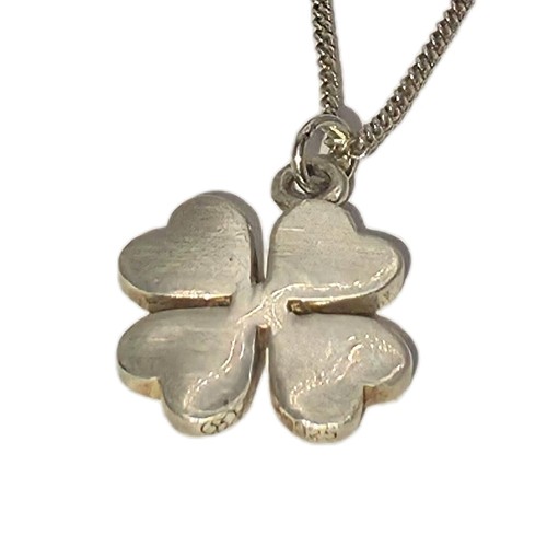 Silber kette 835 mit kleeblatt - mit,