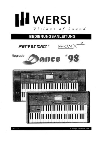 Wersi dance bedienanleitung - wersi,