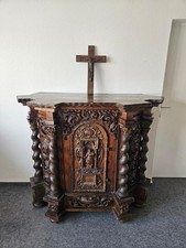 Großes Kruzifix Holz Metall