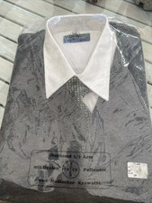 Oberhemd mit Krawatte und Pullunder, True Vintage, Retro 70er  xxl  44/45