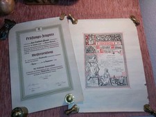 BUCHBINDER MEISTERBRIEF + Gesellenbrief 1922/32 BUCHBINDEREI Handwerk BUCHBINDEN