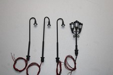 Viessmann 3 Stück Bogenlampen und 1 Parklaterne 3-flammig Spur H0 #M204
