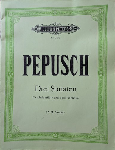 Pepusch drei sonaten - pepusch,,