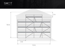 10x12m Baugerüst NEU Giebelwand Alu-scaff 73 Aluminiumgerüst kostenloser Versand