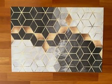 Displate Metallbild Smoky Cubes schwarz gold 67,5 x 48 cm
