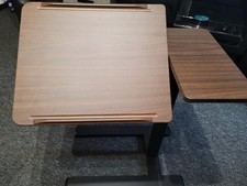 SIHOO D01 Verstellbarer Laptop Tisch Dunkles Walnussholz Rollbar