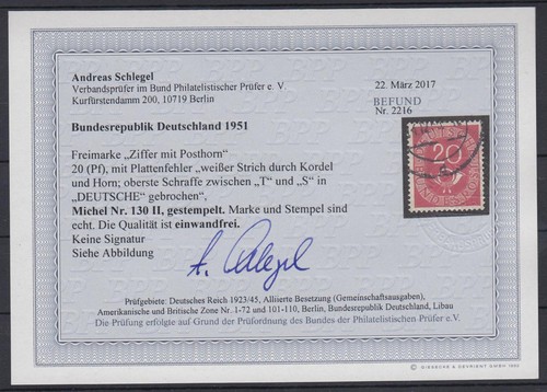 Bund 130 mit plf posthorn - ii,