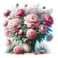 Deko Bild Pfingstrosen