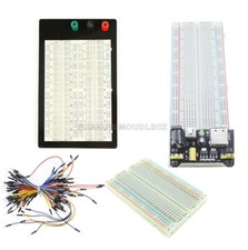 MB102 400/830 Point Breadboard 1660 Power Supply module W Jump Wire For Arduino